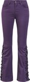 Grace - Violette Jeans mit seitlicher Schnürung, Gothicana by EMP, Jeans