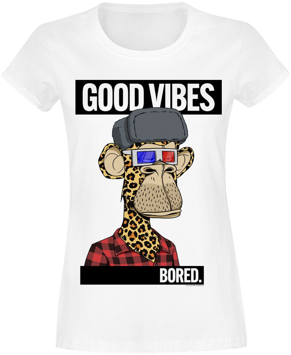 Image of T-Shirt di Bored of Directors - Good Vibes - S a XXL - Donna - bianco