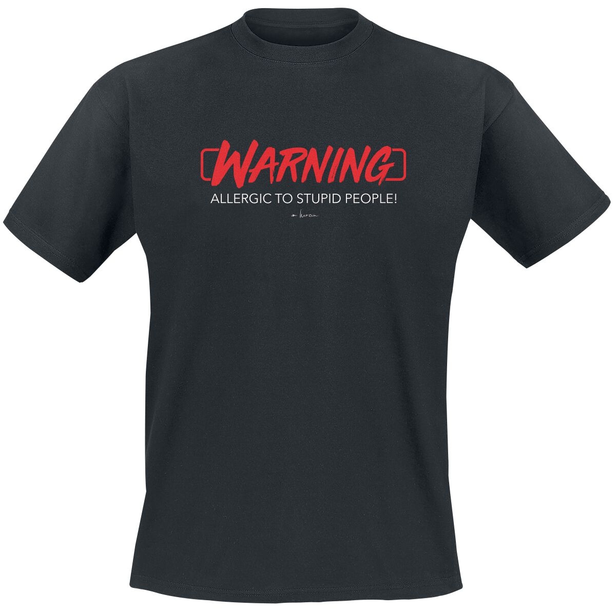 Slogans Allergic To Stupid People T-Shirt black