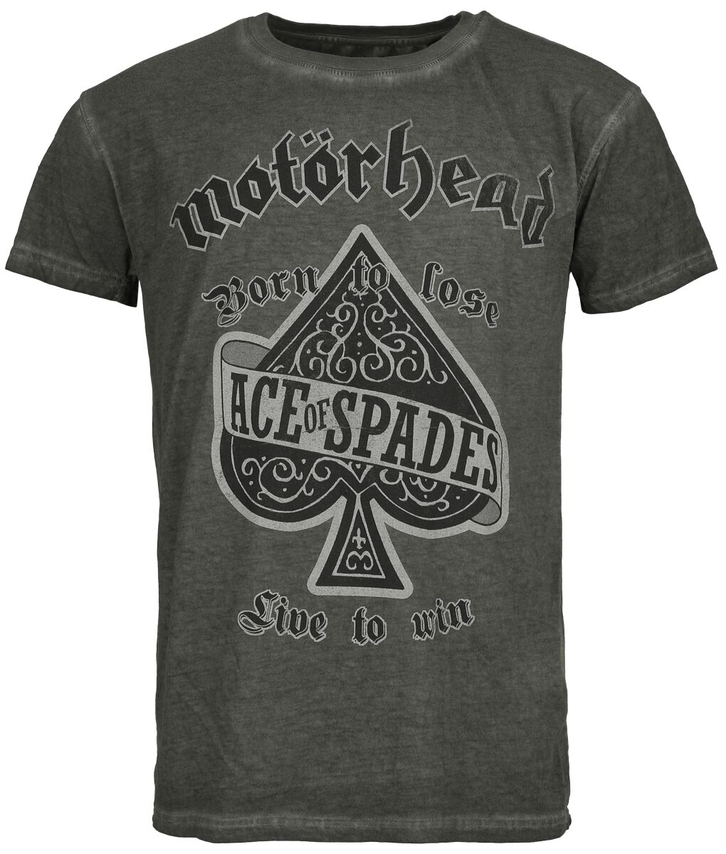 Motörhead T-Shirt - Ace Of Spades - S bis 4XL - für Männer - Größe S - anthrazit  - Lizenziertes Merchandise!