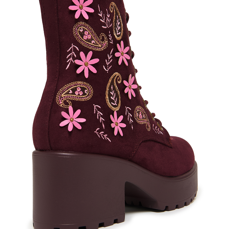 5056852108031 - Moonlit Ember Suede Lace Up Boots Boot rot in EU41 5056852108031 - Moonlit Ember Suede Lace Up Boots Boot rot in EU41