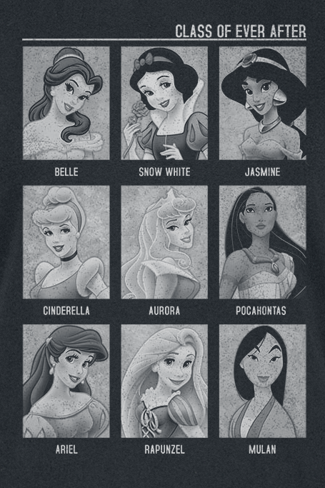 Disney Princess Class of Ever After T-Shirt schwarz