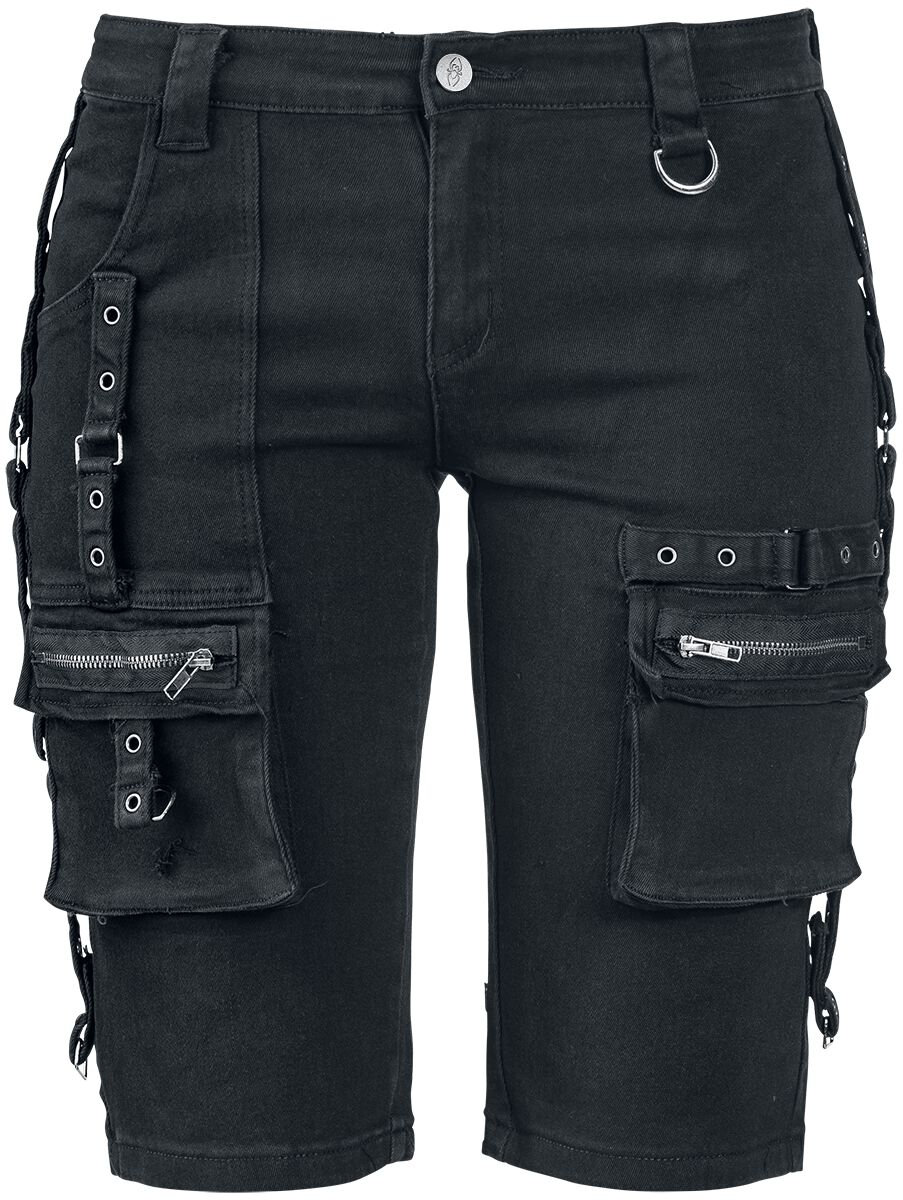 Gothicana by EMP Short - Strap Shorts - 27 bis 34 - für Damen - Größe 31 - schwarz