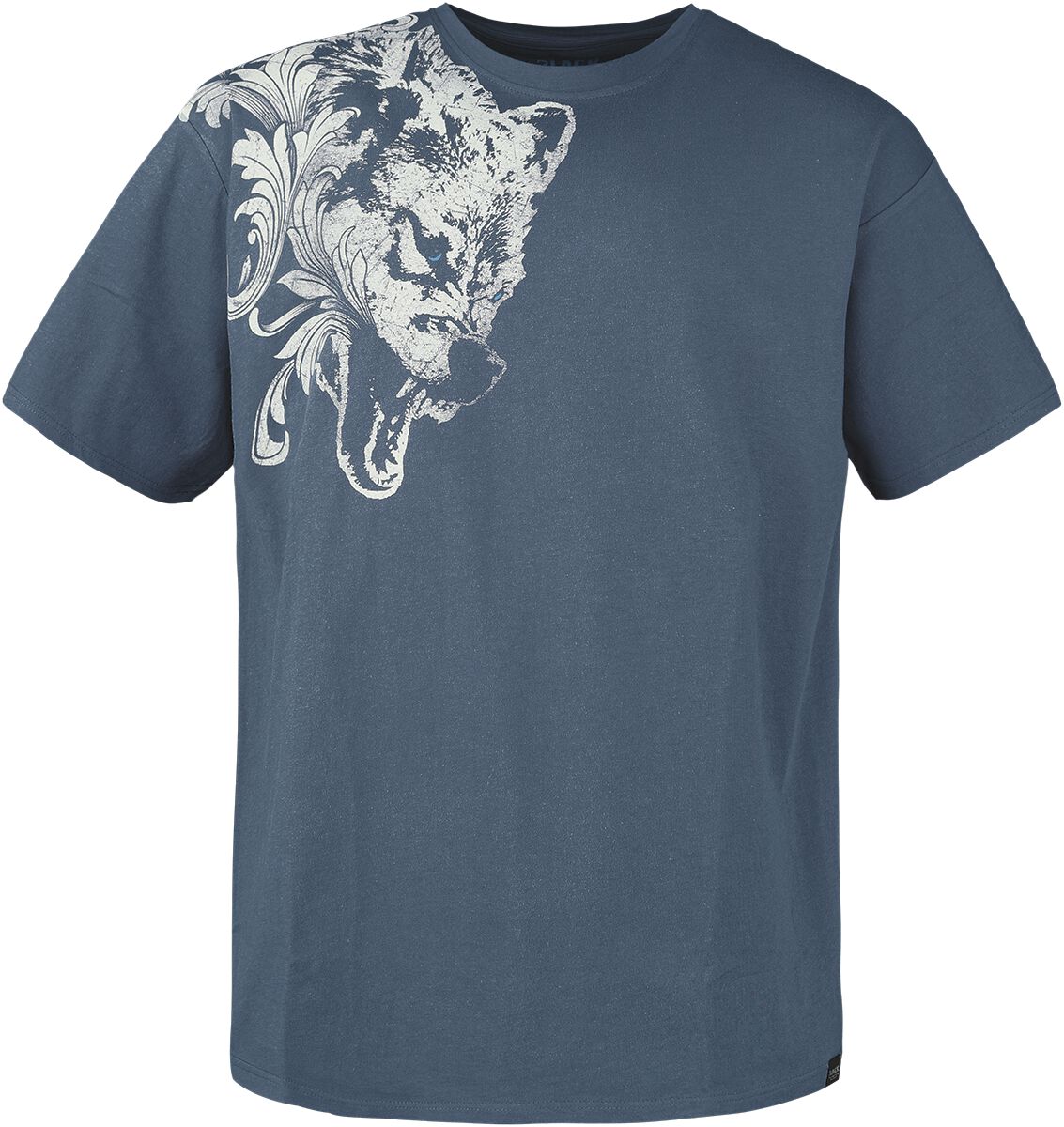 Image of T-Shirt di Black Premium by EMP - T-shirt with wolf print - S a M - Uomo - blu
