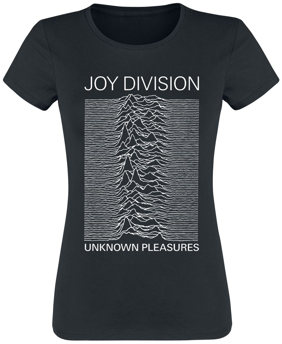Joy Division T-Shirt - Stacked Unknown Pleasures - S bis XXL - für Damen - Größe S - schwarz  - Lizenziertes Merchandise!