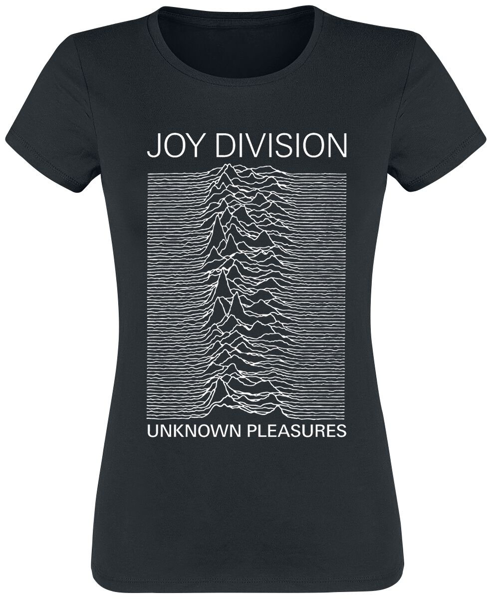 Joy Division T-Shirt – Stacked Unknown Pleasures – S bis XL – für Damen – Größe S – schwarz  – Lizenziertes Merchandise!