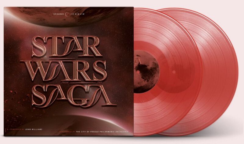 3760370268314 - Music From The Star Wars Saga (Transp Red Vinyl) - The City Of Prague Philharmonic Orchestra (LP)