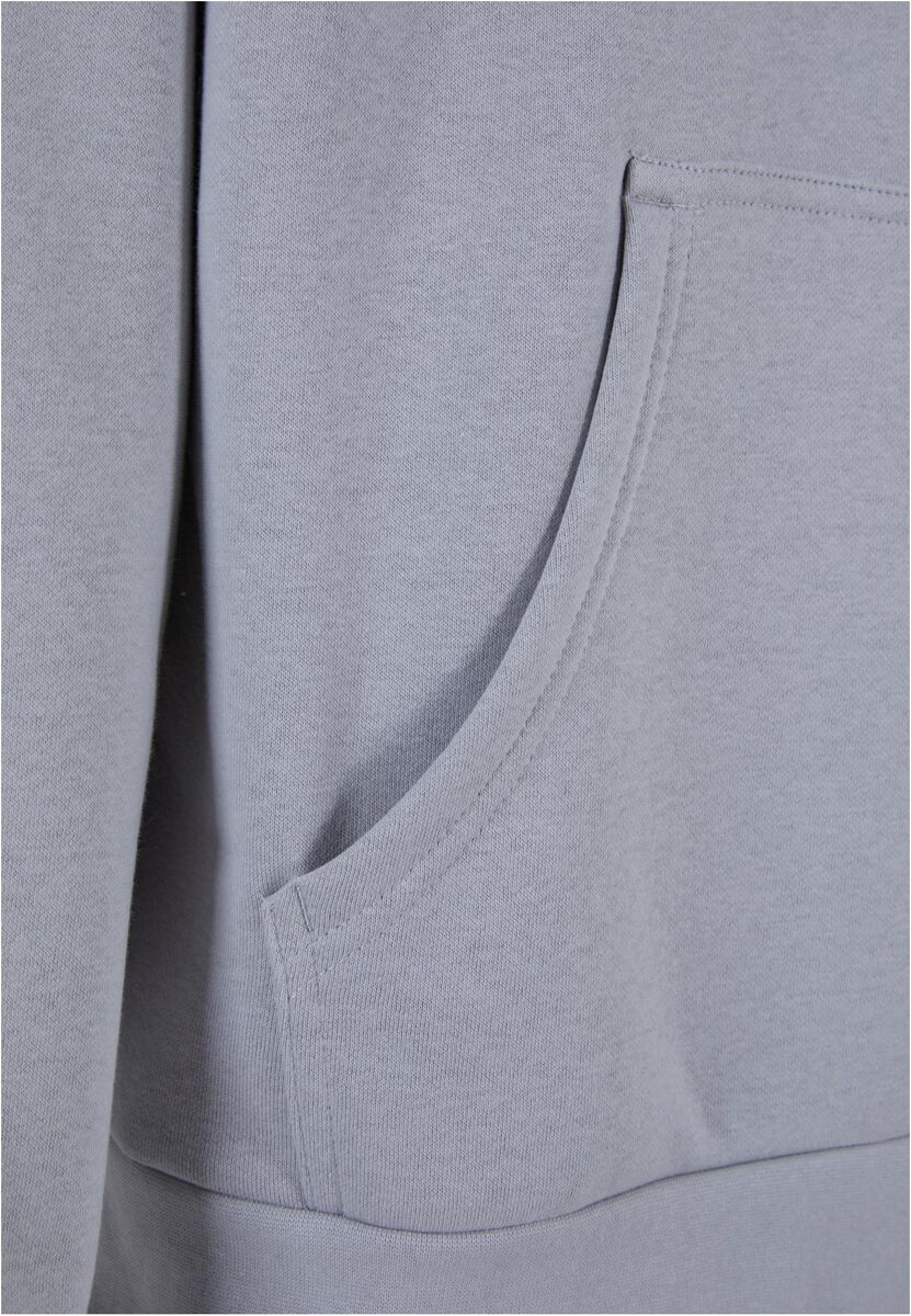 Image of Felpa con cappuccio di Urban Classics - High neck hoodie - S a XXL - Uomo - grigio chiaro