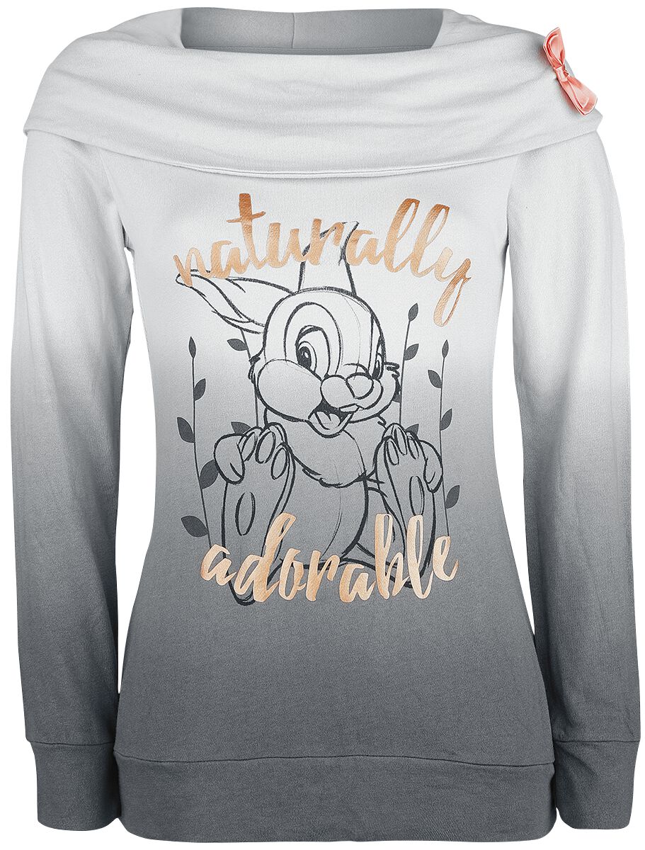 Sweat-shirt Disney de Bambi - Naturally Adorable - S à XL - pour Femme - gris