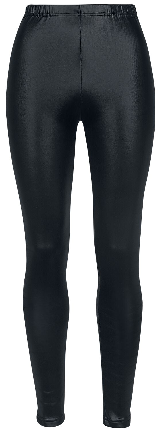 Ocultica - Gothic Leggings - Gefütterte Wetlook-Leggings - S bis XXL - für Damen - Größe XL - schwarz
