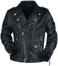 Veste en cuir noir de la marque Black Premium by EMP 