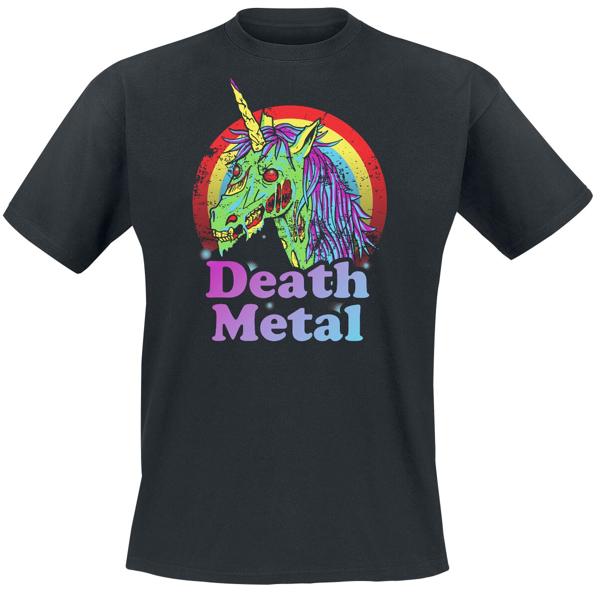 Levně Zábavné tričko Death Metal Tričko černá