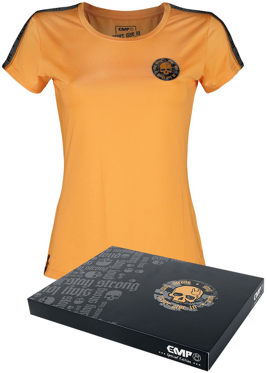 T-Shirt Manches courtes de Collection Spéciale EMP - T-Shirt De Sport - S à XXL - pour Femme - orang
