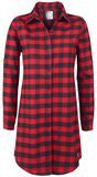 Checkered Oversize Shirt, RED by EMP, Flanellhemd