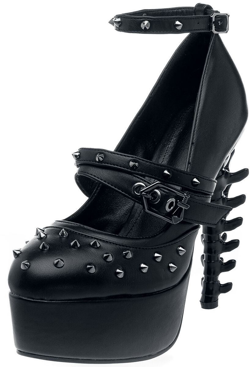 Ocultica - Rockabilly High Heel - Gothic Pumps - EU37 bis EU41 - für Damen - Größe EU40 - schwarz
