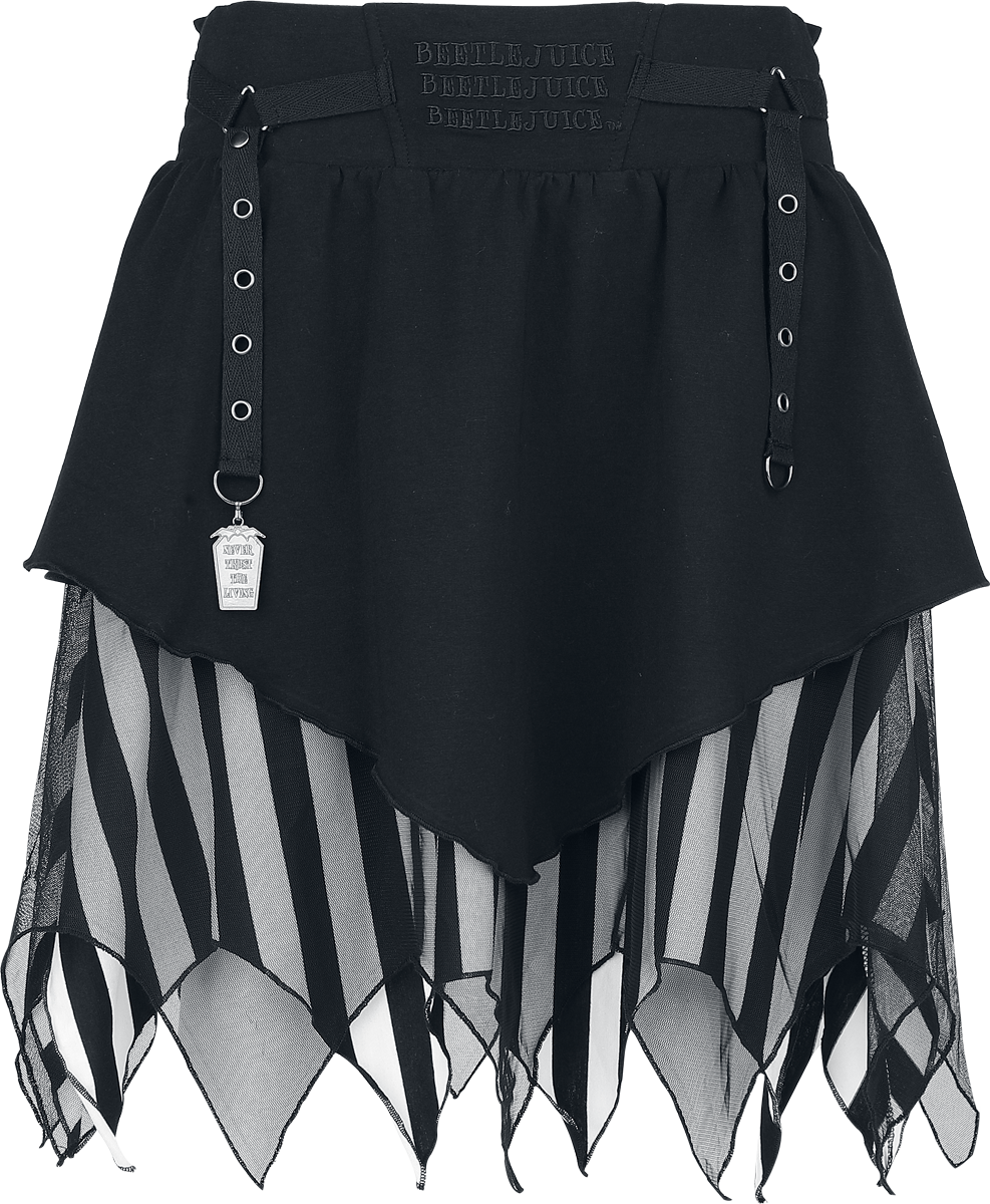 Beetlejuice  Mini Skirt - Never trust the Living - for Women - black