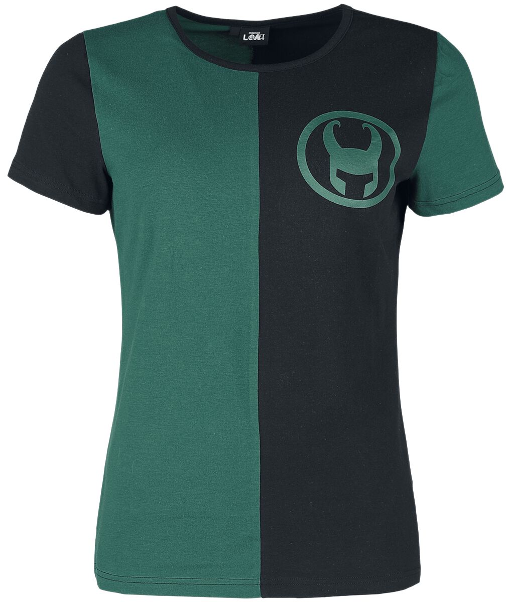 T-Shirt Manches courtes de Loki - Logo - S à XXL - pour Femme - vert/noir