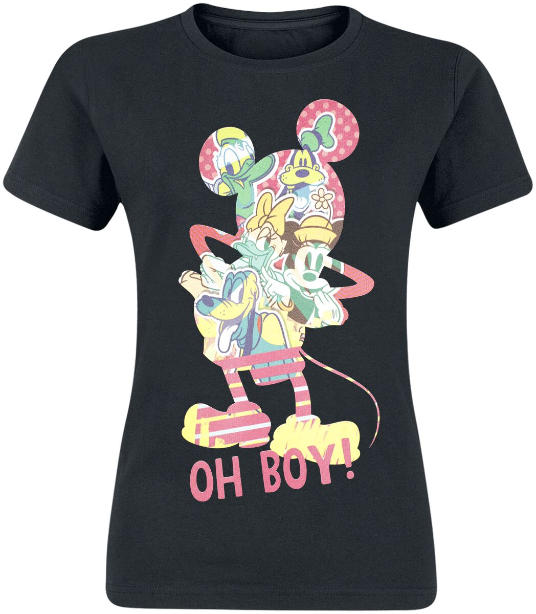 Levně Mickey & Minnie Mouse Oh Boy Dámské tričko černá