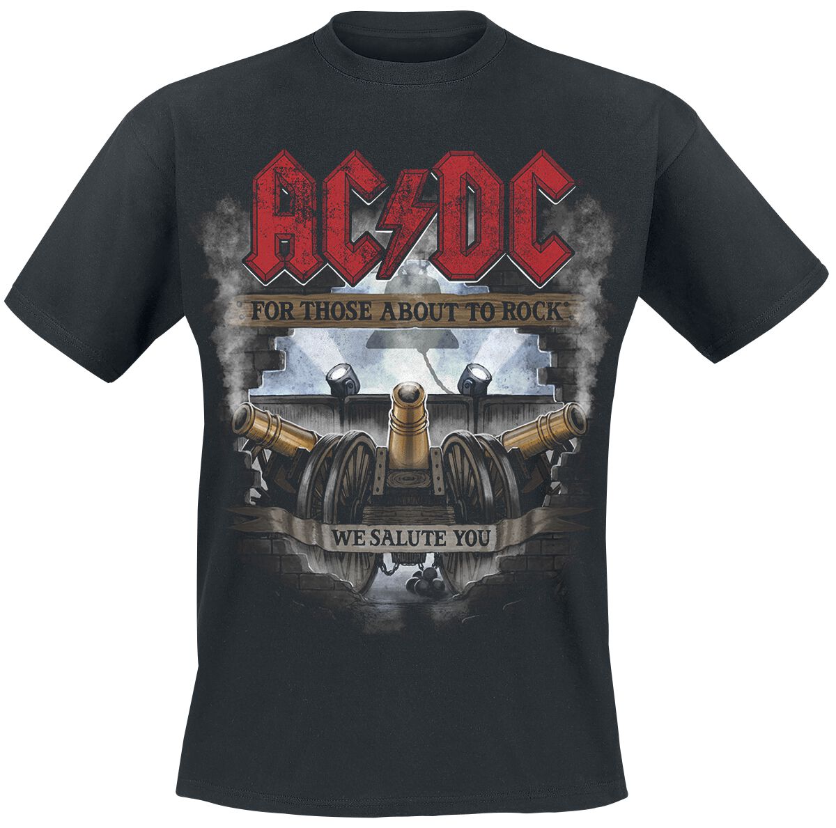 Image of AC/DC For Those About To Rock - We Salute You - colourized T-Shirt schwarz