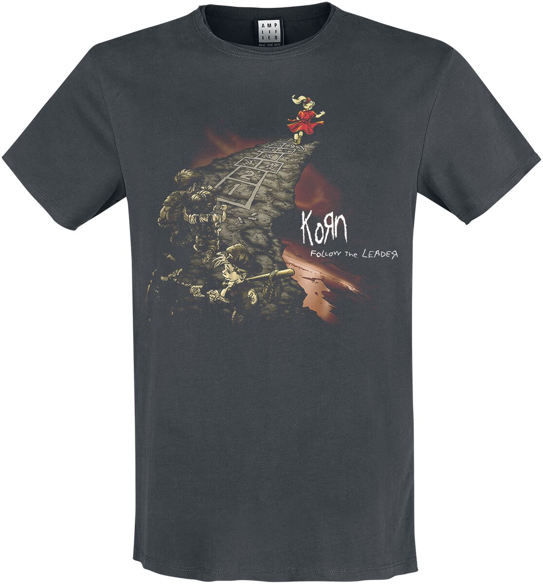 Amplified Collection Follow The Leader T-Shirt charcoal von Korn