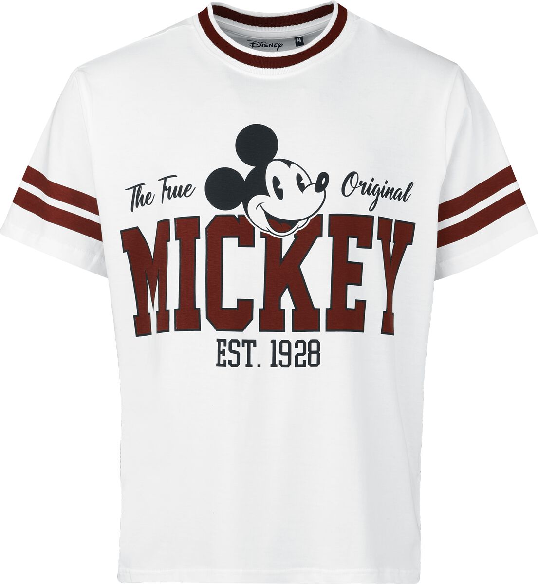 Micky Maus - Disney Oversize T-Shirt - True Original M. Mouse - Oversize - S bis XXL - für Männer - Größe M - weiß  - Lizenzierter Fanartikel