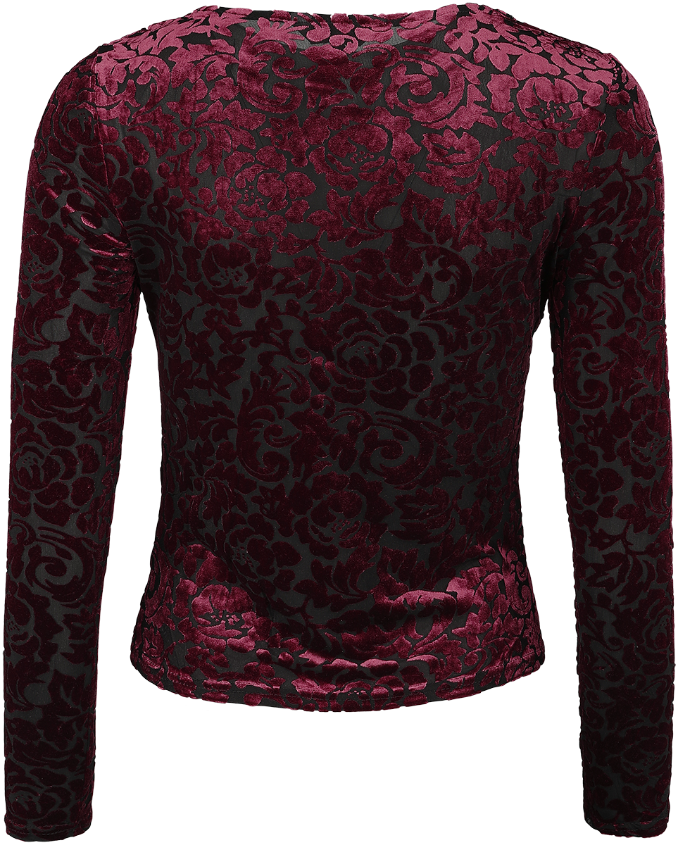 Banned Retro Evening Rose Top Langarmshirt rot