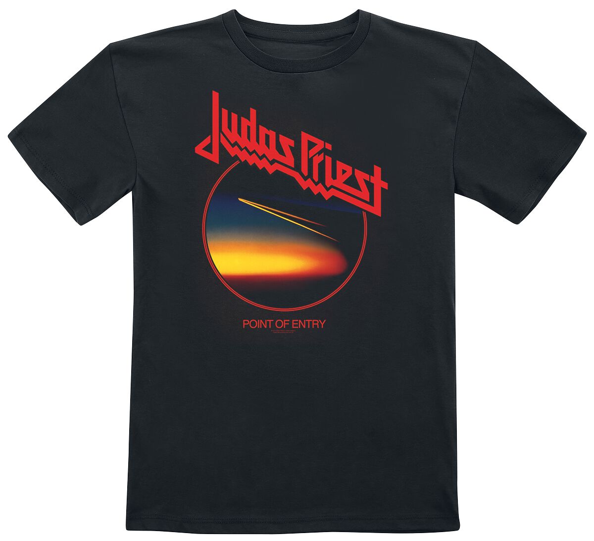 Image of Judas Priest Kids - Point Of Entry Circle Kinder-Shirt schwarz