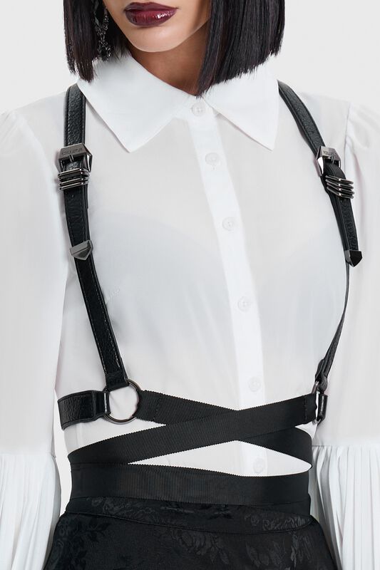 Killstar - Gothic Gürtel - Coffin Wrap Harness - für Damen - schwarz