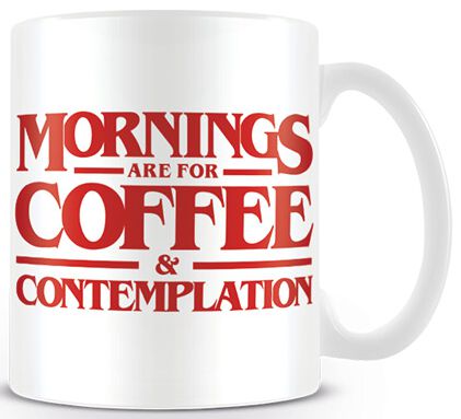Image of Stranger Things Coffee and Contemplation Tasse weiß