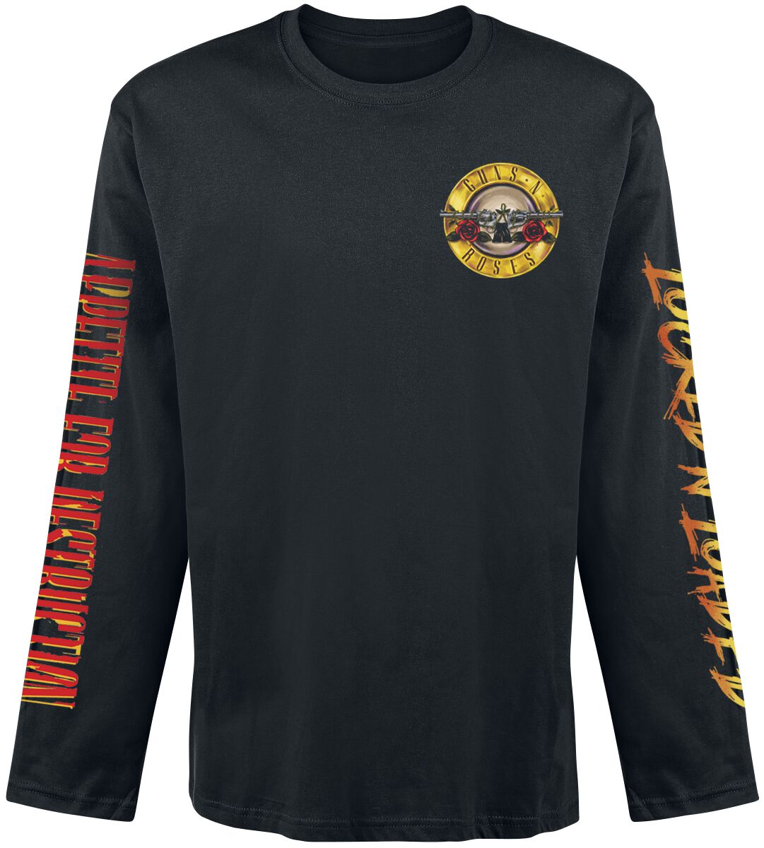 Guns N` Roses Langarmshirt - Locked N` Loaded - S bis XXL - für Männer - Größe L - schwarz  - Lizenziertes Merchandise!