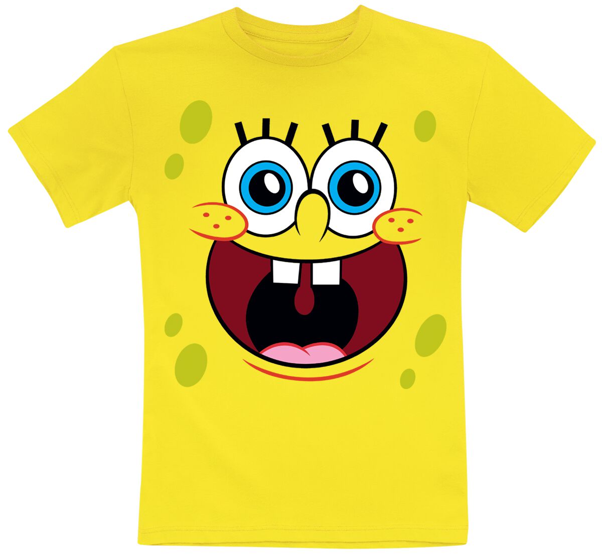 T-shirt de Bob L'Éponge - Happy Face - 104 - pour filles & garçonse - jaune