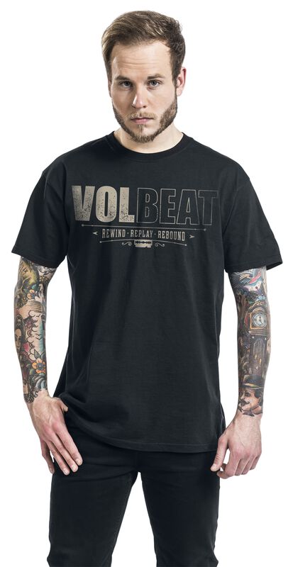 Große Größen Männer Distressed Logo | Volbeat T-Shirt