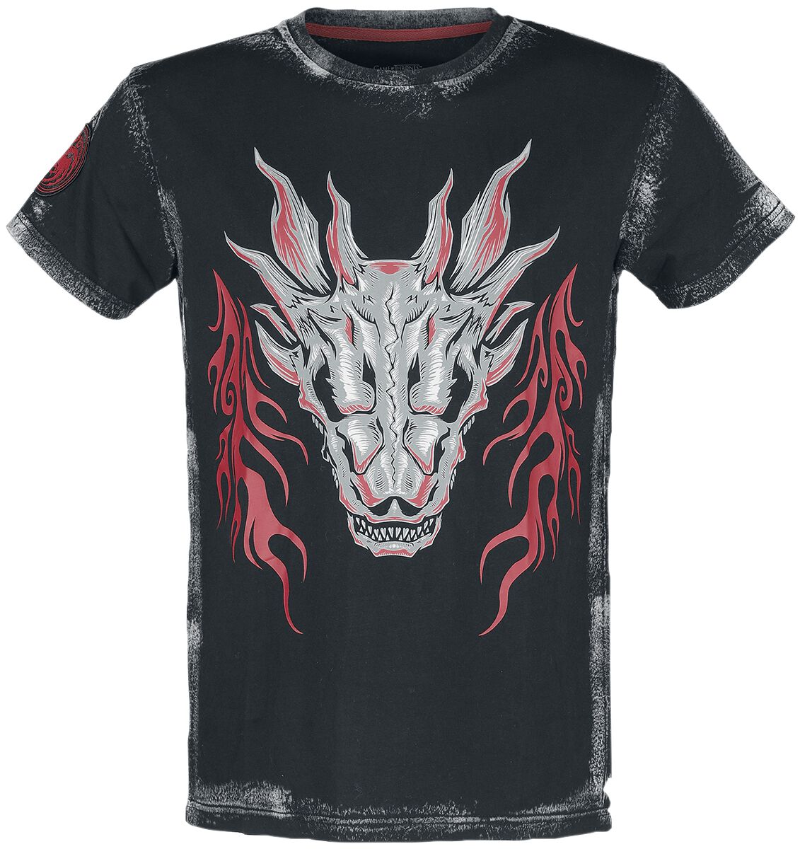 Game Of Thrones T-Shirt - House of the Dragon - M - für Männer - Größe M - schwarz  - Lizenzierter Fanartikel