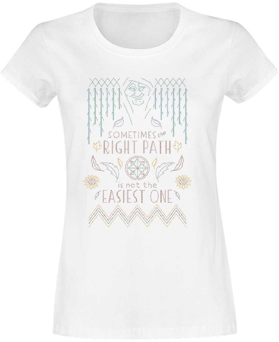 Pocahontas Grandmother Willow Cross Stitch T-Shirt white