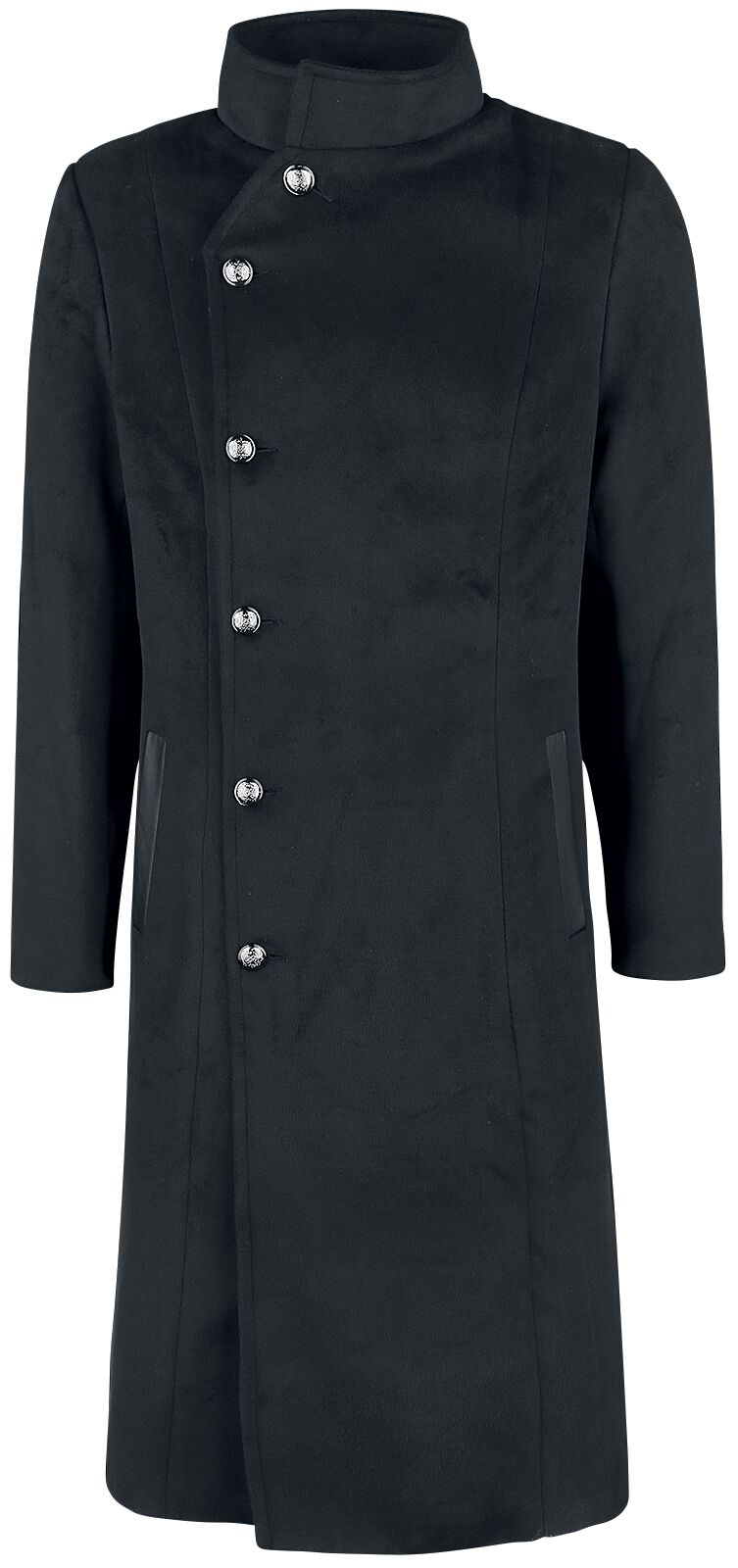 H&R London - Gothic Wintermantel - Winter Coat - S bis 4XL - für Männer - Größe S - schwarz