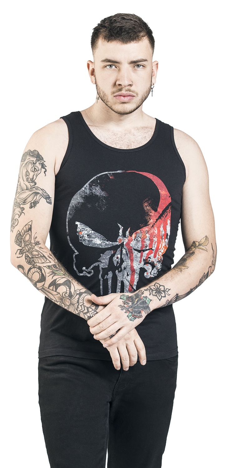 The Punisher Totenkopf Tank-Top schwarz