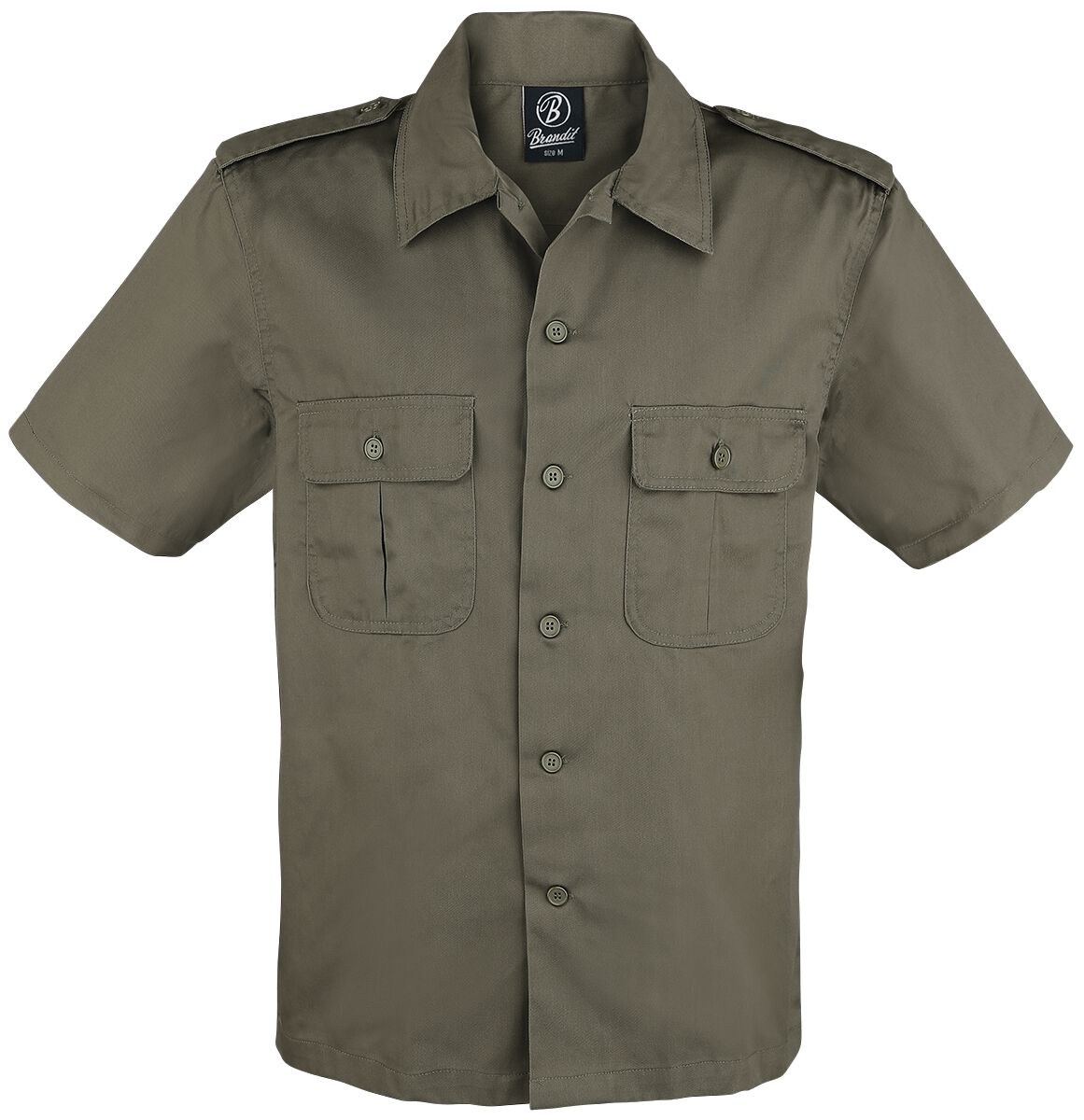 Brandit Kurzarmhemd - US Hemd 1/2 Arm - M bis 7XL - für Männer - Größe 7XL - oliv