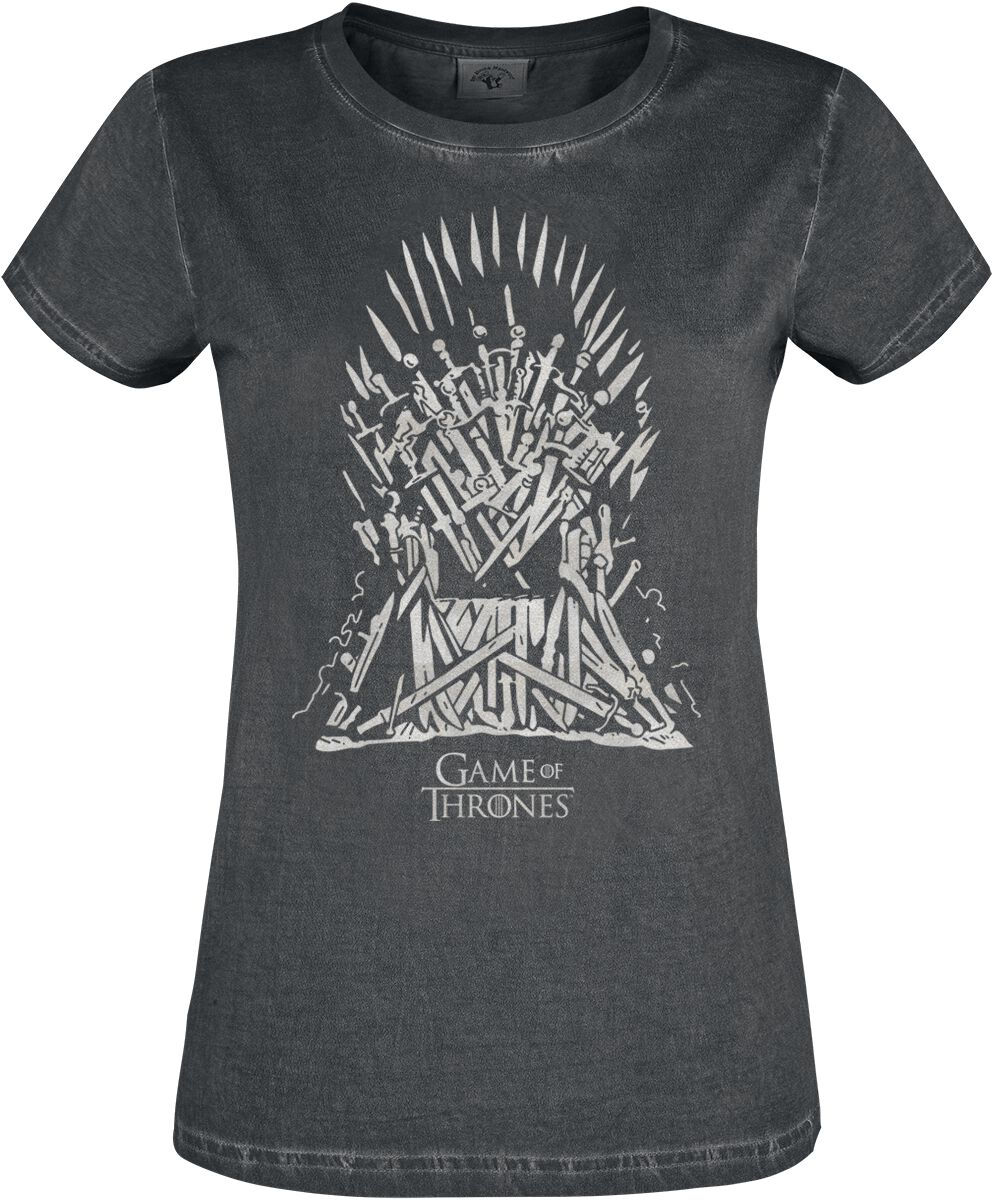 T-Shirt Manches courtes de Game Of Thrones - Trône De Fer - S à M - pour Femme - noir