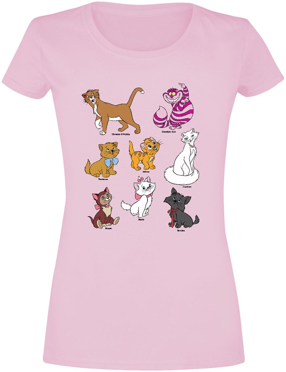 Disney Classics Cats Grid T-Shirt light pink