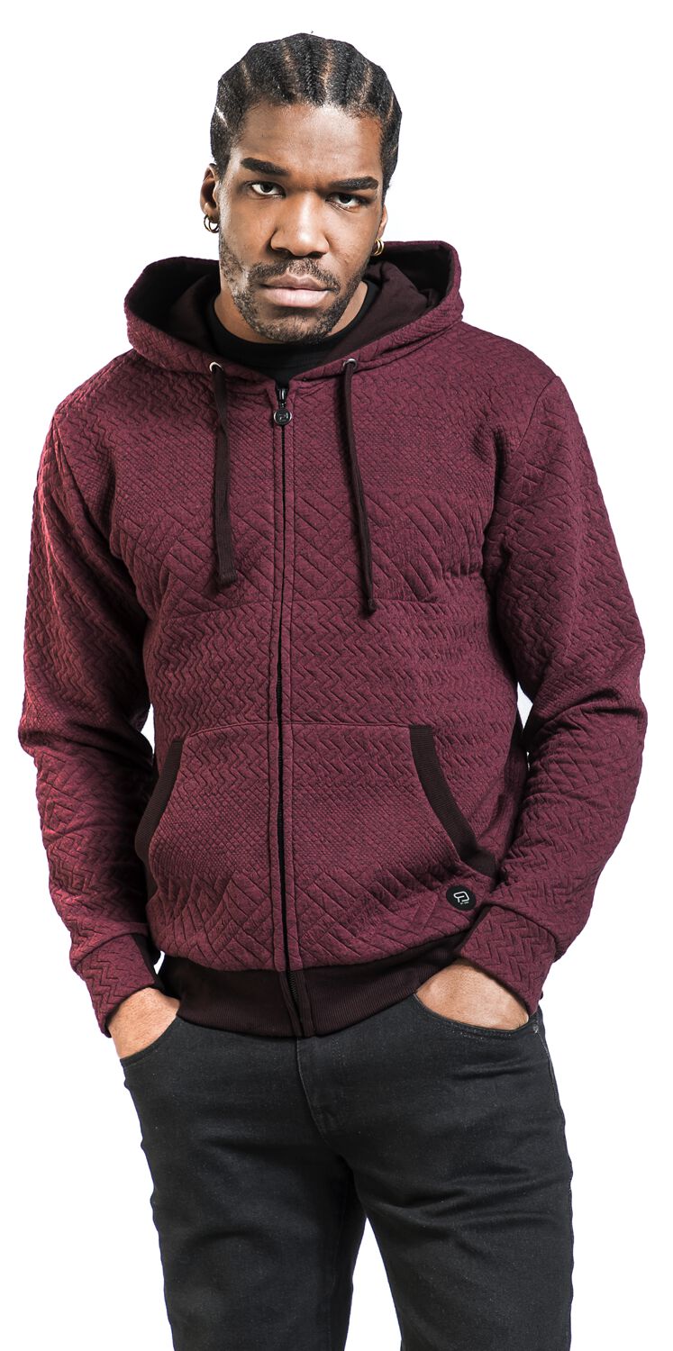 Hoody Jacket With Quilted Structure Kapuzenjacke bordeaux von RED by EMP EN10651