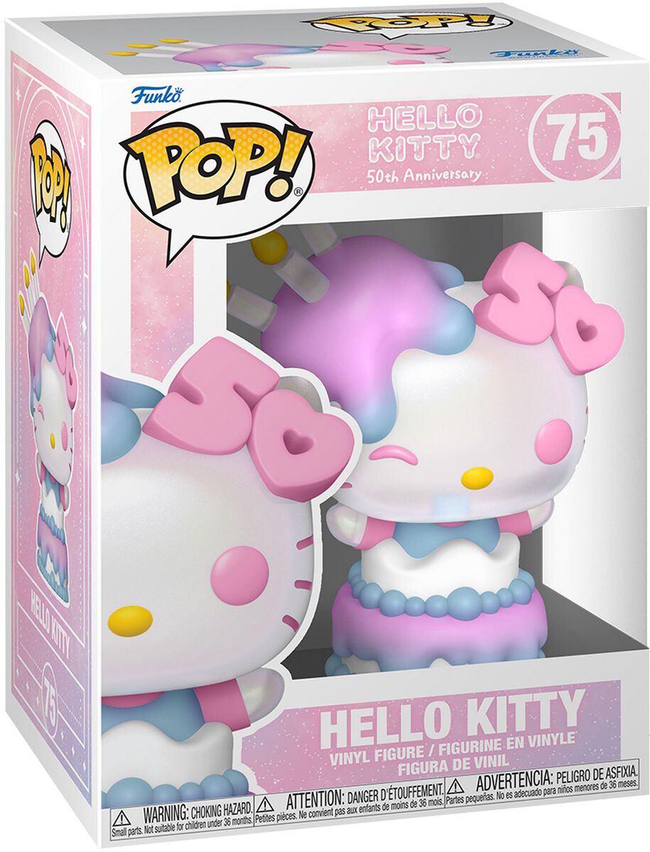 Hello Kitty - Hello Kitty (50th Anniversary) Vinyl Figur 75 - Funko Pop! Figur - multicolor