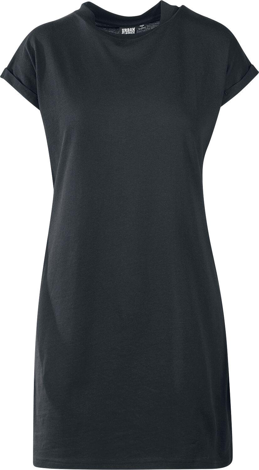 Urban Classics Kurzes Kleid - Ladies Turtle Extended Shoulder Dress - XS bis 5XL - für Damen - Größe XS - schwarz