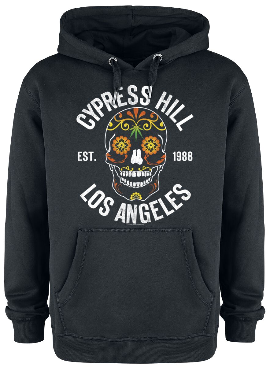 Levně Cypress Hill Amplified Collection - Floral Skull Mikina s kapucí černá