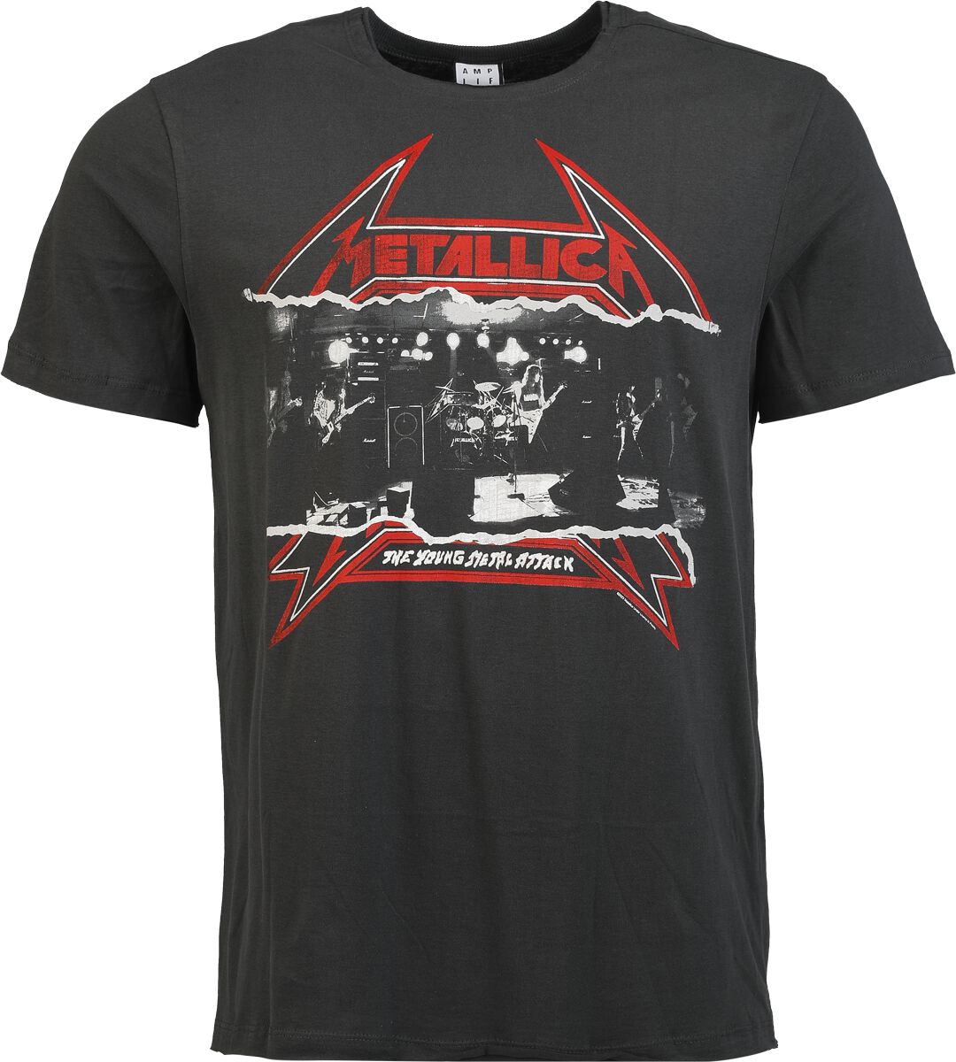 Levně Metallica Amplified Collection - Young Metal Attack Tričko charcoal