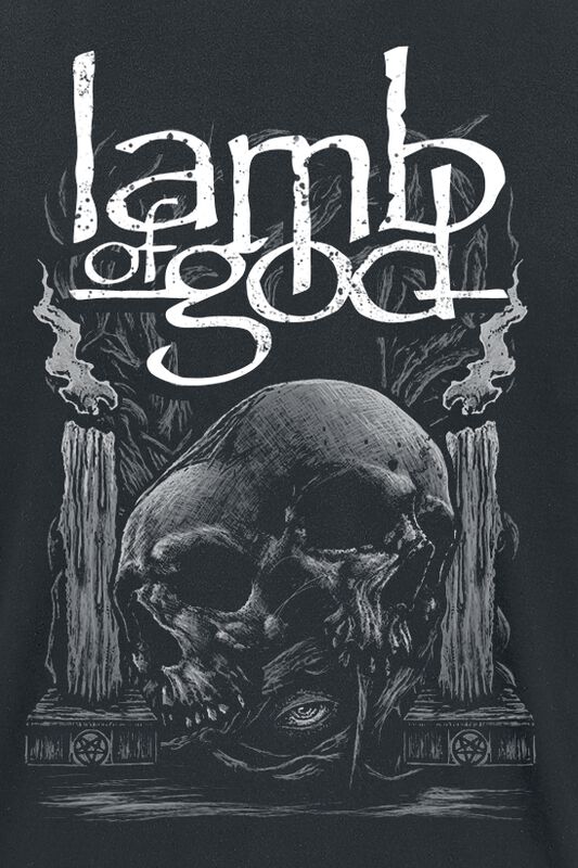 Große Größen Männer Candle Skull | Lamb Of God T-Shirt