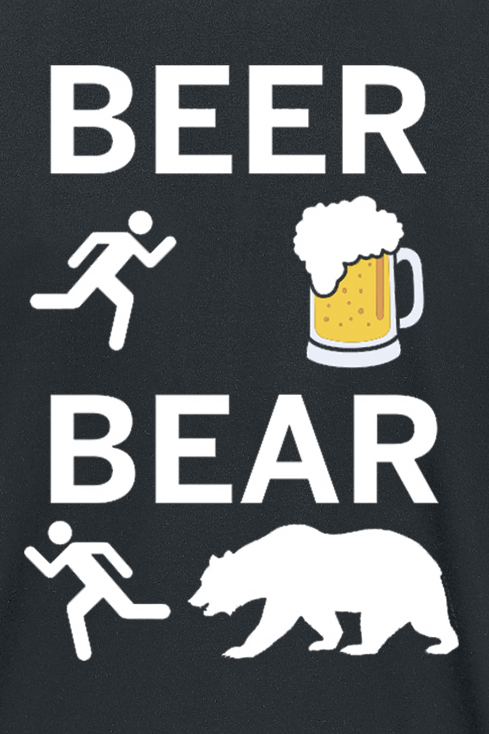 Alkohol & Party Beer - Bear T-Shirt schwarz