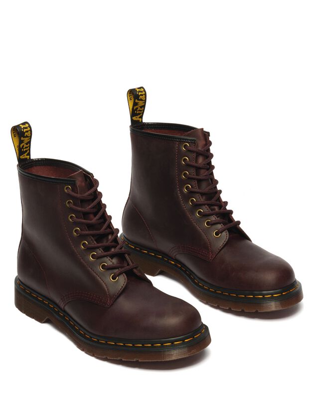 Bottes  de Dr. Martens - 1460 Cherry Red Crazy Horse - 8 Eye Boot - EU37 à EU47 - pour Unisexe - rouge foncé