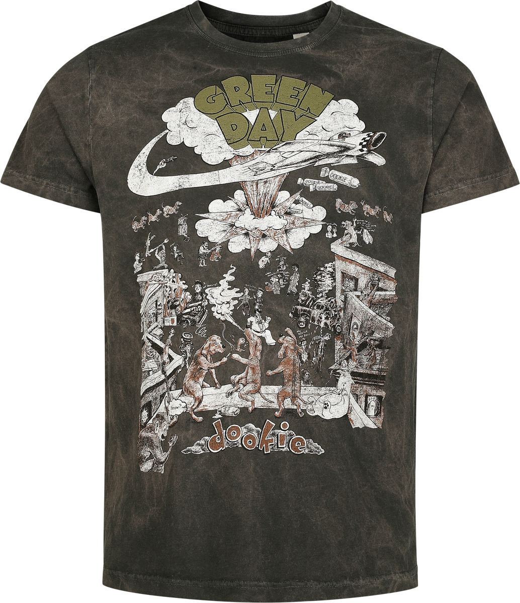 Green Day  T-Shirt - Dookie Scene - for Men - grey
