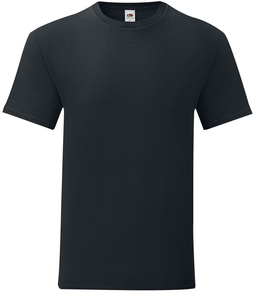 Fruit Of The Loom Iconic T T-Shirt schwarz in M
