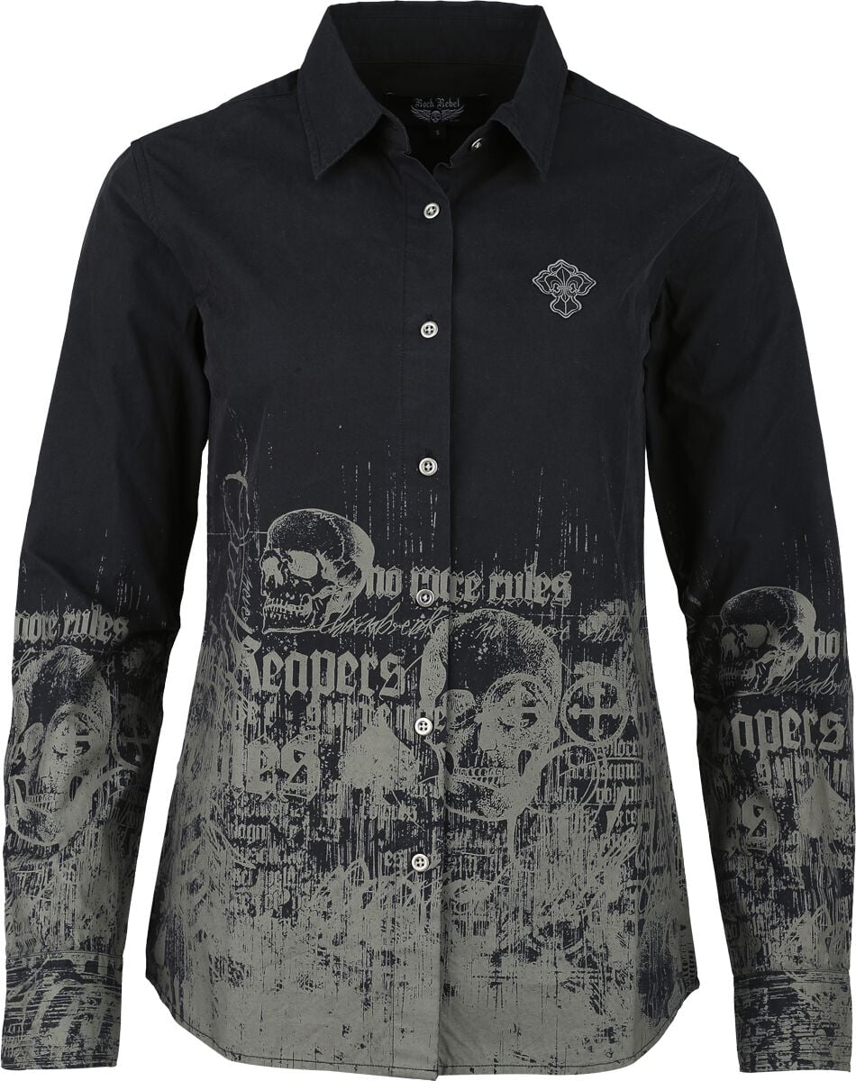 Rock Rebel by EMP Blus - Rebels & Reapers - S XXL - för Dam - svart